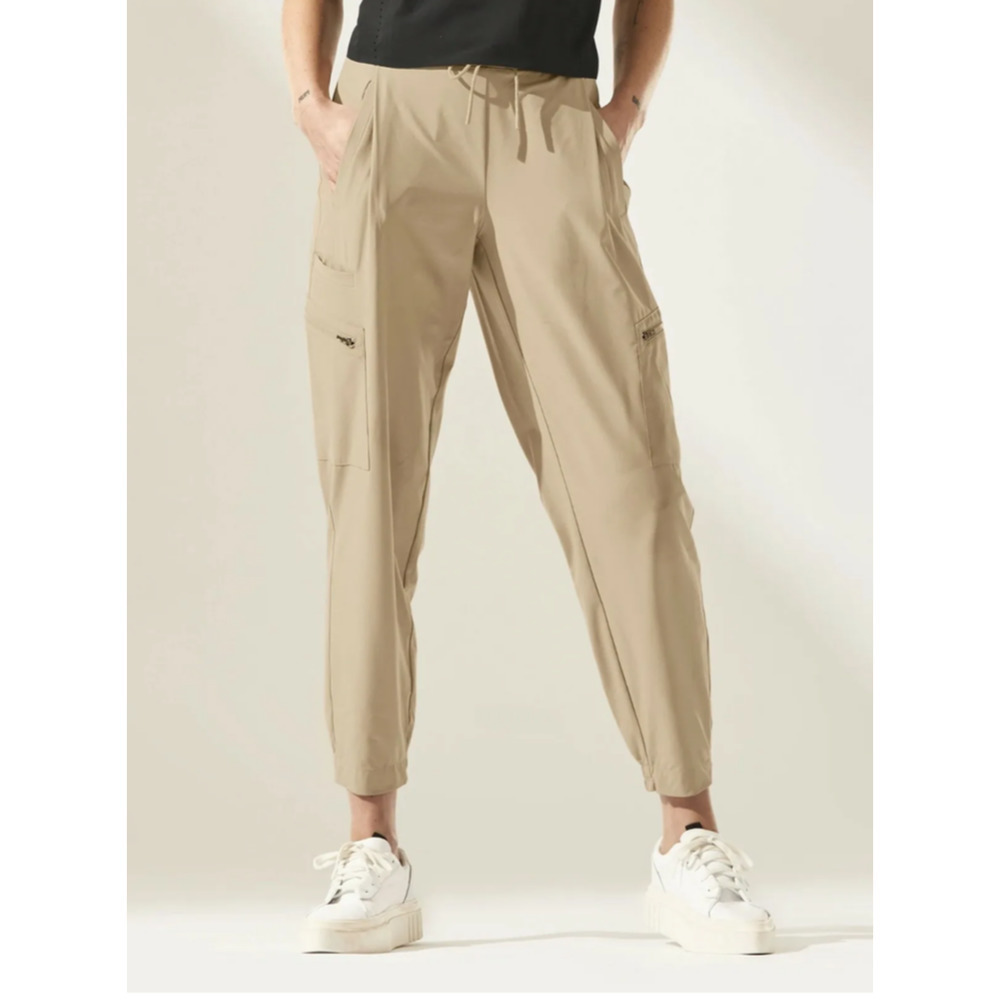 Athleta | Venture Joggers Womens Straight Leg Cropped Pants Size 0 Beige
